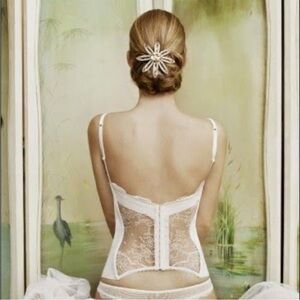 LA PERLA BRIDAL LACE BACK Bustier Made in 🇮🇹 - 3